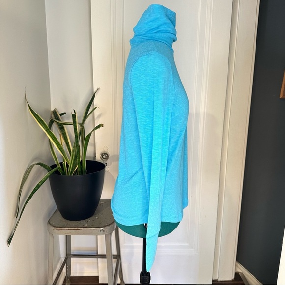 NWT GAP Essential Rib Turtleneck T-Shirt blue SMALL - Picture 6 of 12